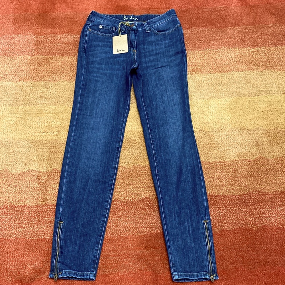Boden Zipper Ankle Skimmer Jeans Blue WC145, NEW With Tags, Various sizes 2&4